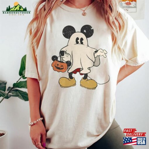 Disney Mickey Ghost Comfort Colors Shirt And Friend Hoodie T-Shirt