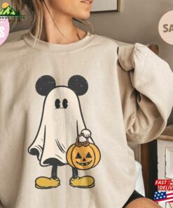 Disney Mickey Ghost Halloween Sweatshirt Not So Scary Party 2023 Spooky Season Shirt Unisex Hoodie