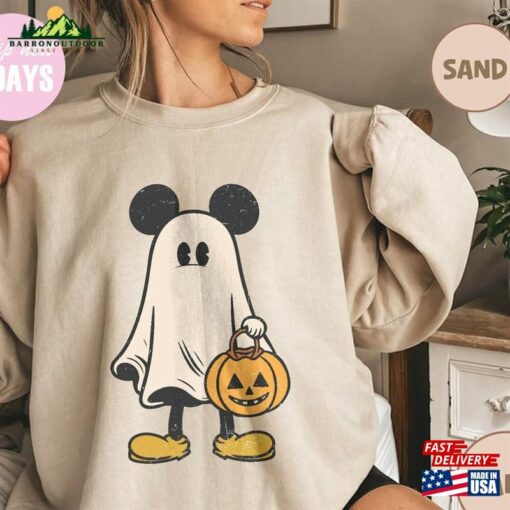 Disney Mickey Ghost Halloween Sweatshirt Not So Scary Party 2023 Spooky Season Shirt Unisex Hoodie