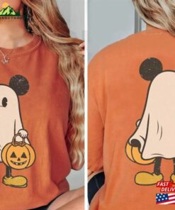 Disney Mickey Ghost Halloween Two Sided Comfort Colors Shirt And Friends Family Classic Hoodie 3