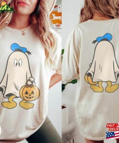 Disney Mickey Ghost Halloween Two Sided Comfort Colors Shirt And Friends Family Classic Sweatshirt
