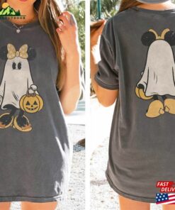 Disney Mickey Ghost Halloween Two Sided Comfort Colors Shirt And Friends Family Classic Sweatshirt