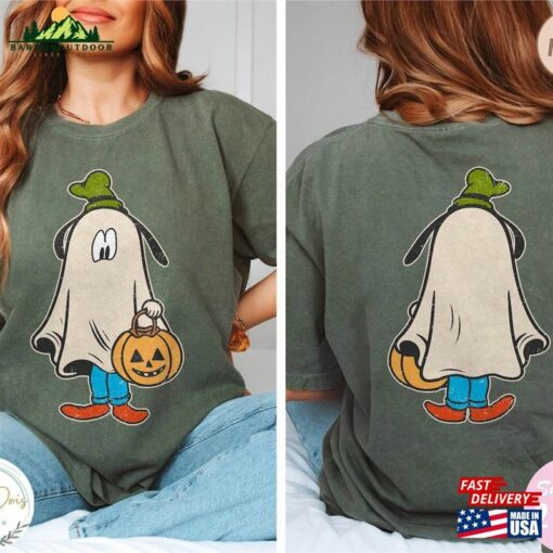 Disney Mickey Ghost Halloween Two Sided Comfort Colors Shirt And Friends Family Classic Sweatshirt