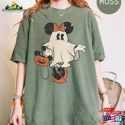 Disney Mickey Halloween Comfort Colors Shirt And Friend Ghost Unisex Hoodie