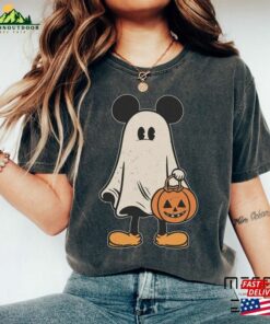 Disney Mickey Halloween Comfort Colors Shirt Pumpkin Tee Retro Ghost Unisex Sweatshirt