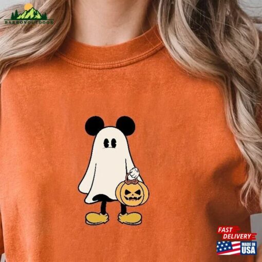 Disney Mickey Minnie Ghost Halloween Comfort Colors Shirt Not So Scary Classic T-Shirt
