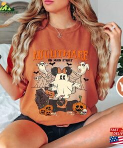 Disney Mickey Minnie Halloween Comfort Colors Shirt Nightmare On The Main Street And Friend Classic Hoodie