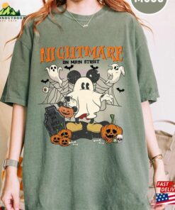Disney Mickey Minnie Halloween Comfort Colors Shirt Nightmare On The Main Street And Friend Classic Hoodie 3