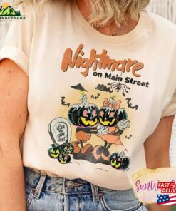 Disney Nightmare On Main Street Shirt Vintage Halloween Mickey Minnie Unisex Sweatshirt