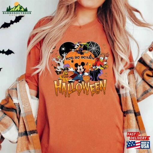 Disney Not So Scary Halloween Party Shirts Mickey And Minnie Family Hoodie Sweatshirt