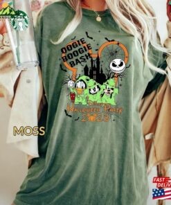 Disney Oogie Boogie Bash 2023 Comfort Colors Shirt Mickey Donald Goofy Halloween Sweatshirt Hoodie