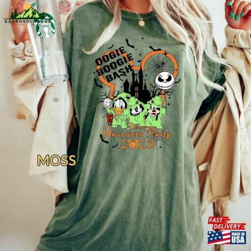 Disney Oogie Boogie Bash 2023 Comfort Colors Shirt Mickey Donald Goofy Halloween Sweatshirt Hoodie