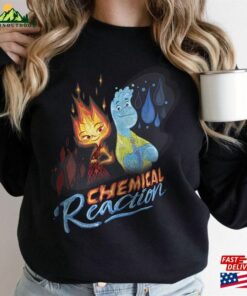 Disney Pixar Elemental Chemical Reaction Ember Wade Shot T-Shirt Disneyland Women Shirt Hoodie