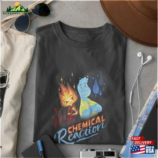 Disney Pixar Elemental Chemical Reaction Ember Wade Shot T-Shirt Disneyland Women Shirt Hoodie