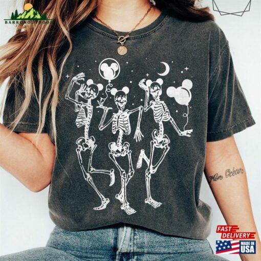 Disney Skeleton Comfort Colors Shirt Mickey Balloon Unisex T-Shirt