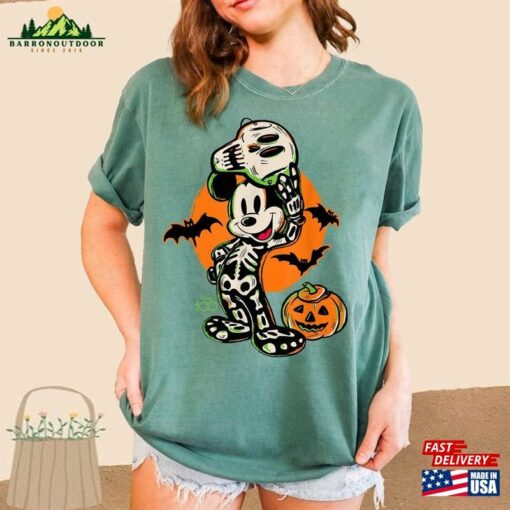 Disney Skeleton Comfort Colors Shirt Mickey Cute Halloween Sweatshirt T-Shirt