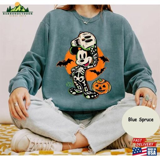 Disney Skeleton Comfort Colors Shirt Mickey Cute Halloween Sweatshirt T-Shirt