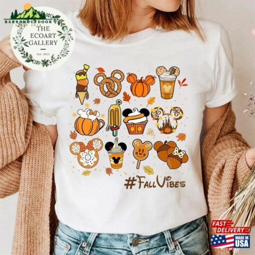 Disney Snacks Fall Vibes Shirt Pumpkin Spice Season Mickey Classic T-Shirt