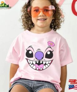 Disney Stitch And Angel 2023 Shirt Airplane Matching Couple Trip T-Shirt Classic