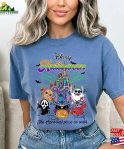 Disney Stitch Halloween Shirt Horror Shirts Dinsey Pumpkin Unisex Hoodie