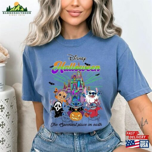 Disney Stitch Halloween Shirt Horror Shirts Dinsey Pumpkin Unisex Hoodie