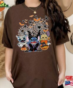 Disney Stitch Halloween Shirt Pumpkin Tee Horror Unisex T-Shirt