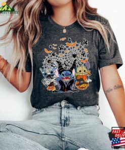 Disney Stitch Halloween Shirt Pumpkin Tee Horror Unisex T Shirt 3
