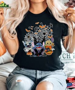 Disney Stitch Halloween Shirt Pumpkin Tee Horror Unisex T Shirt 4