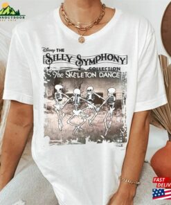 Disney The Silly Symphony Skeleton Dance Shirt T-Shirt Halloween Tee Birthday Gift Funny Spooky Classic