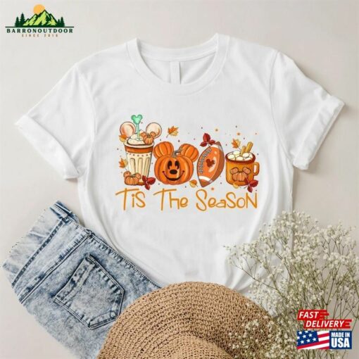 Disney Tis The Season Shirt Fall Shirts Pumpkin Spice Hoodie Unisex
