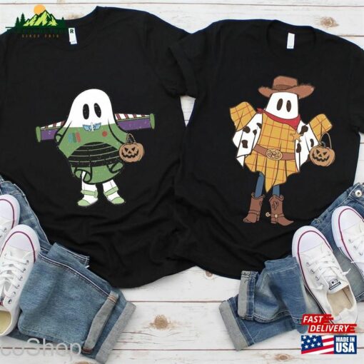 Disney Toy Story Character Halloween Shirt Woody Ghost Buzz Lightyear Hoodie Unisex