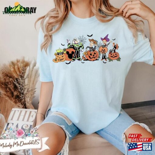 Disney Toy Story Halloween Shirt Skeleton Comfort Colors Pumpkin Sweatshirt Unisex