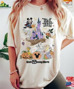 Disney Trick Or Treat Halloween 2023 Comfort Colors Shirt Mickey And Friends Walt World Sweatshirt Classic