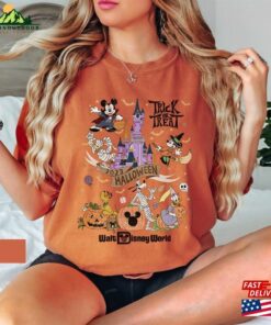Disney Trick Or Treat Halloween 2023 Comfort Colors Shirt Mickey And Friends Walt World Sweatshirt Classic 3