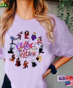 Disney Villains Chillin Like A Villain Shirt Halloween Characters T-Shirt Unisex