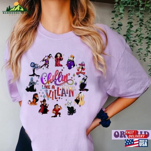 Disney Villains Chillin Like A Villain Shirt Halloween Characters T-Shirt Unisex