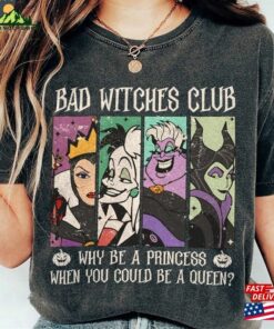 Disney Villains Comfort Colors Shirt Bad Witches Club Funny Classic T-Shirt