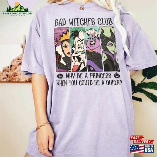 Disney Villains Comfort Colors Shirt Bad Witches Club Funny Classic T-Shirt