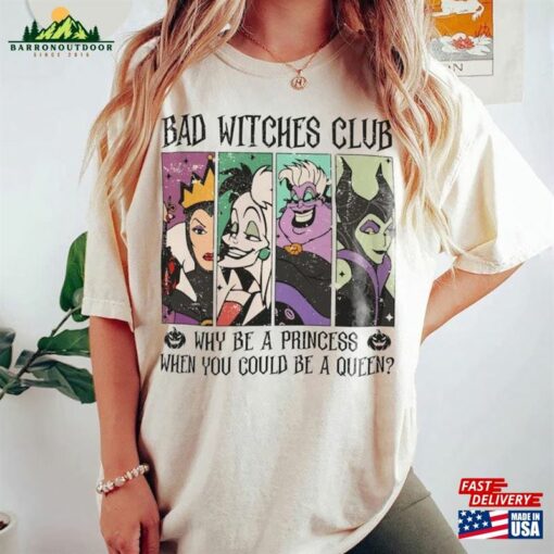 Disney Villains Comfort Colors Shirt Bad Witches Club Funny Hoodie Unisex