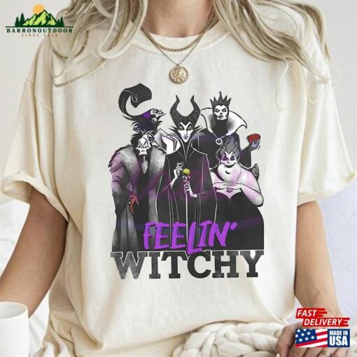 Disney Villains Group Shot Halloween Shirt Feelin’witchy Classic Sweatshirt