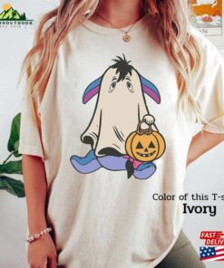 Disney Winnie The Pooh Character Halloween Comfort Colors Shirt Ghost Sweatshirt Hoodie