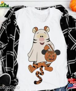 Disney Winnie The Pooh Character Halloween Comfort Colors Shirt Tigger Ghost T-Shirt Hoodie