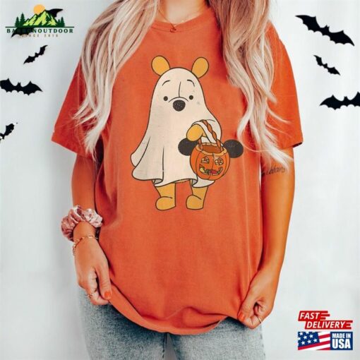 Disney Winnie The Pooh Halloween Shirt Ghost Spooky Season Unisex Hoodie