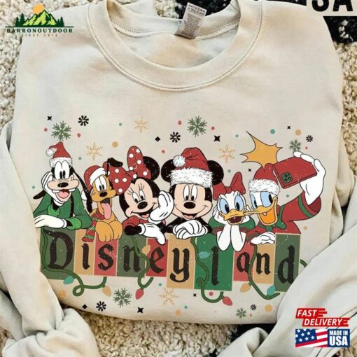 Disneyland Christmas Sweatshirt Mickey Minnie And Friends Shirt Disney Matching T-Shirt Unisex