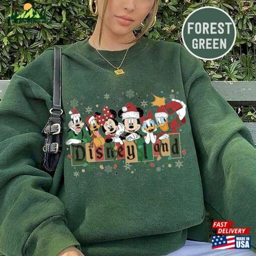 Disneyland Christmas Sweatshirt Mickey Minnie And Friends Shirt Disney Matching T-Shirt Unisex