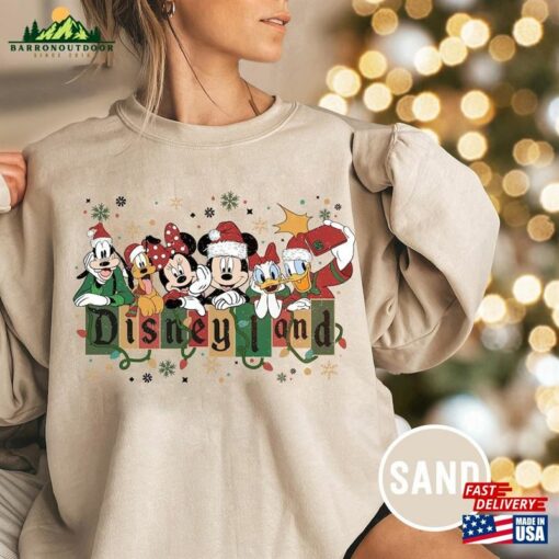 Disneyland Christmas Sweatshirt Mickey Minnie And Friends Shirt Disney Matching T-Shirt Unisex