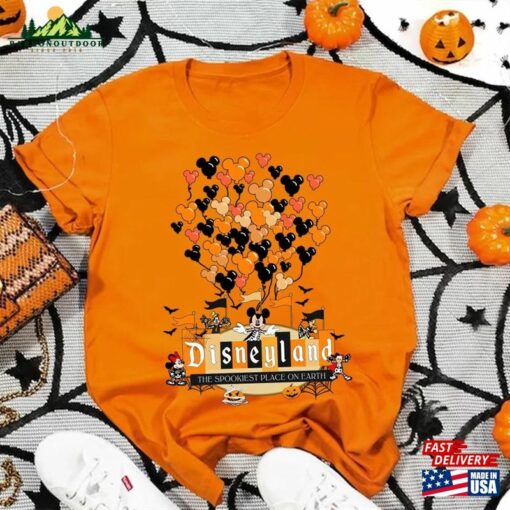 Disneyland Halloween 2023 The Spookiest Place On Earth Shirt Mickey And Friends Est 1955 Unisex Classic