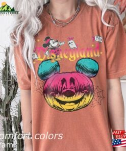 Disneyland Halloween Comfort Colors Shirt Mickey Pumpkin Matching Sweatshirt Classic