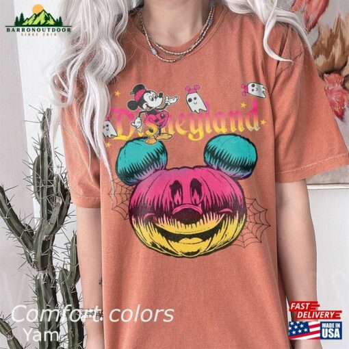 Disneyland Halloween Comfort Colors Shirt Mickey Pumpkin Matching Sweatshirt Classic