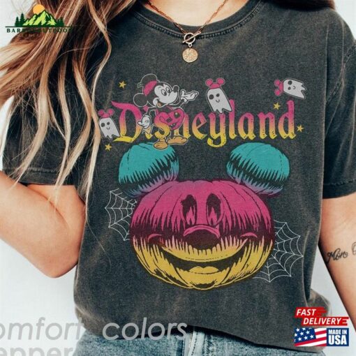 Disneyland Halloween Comfort Colors Shirt Mickey Pumpkin Matching Sweatshirt Classic